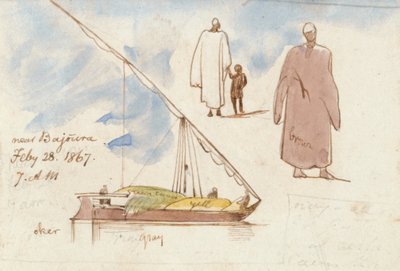 Near Bajoura by Edward Lear